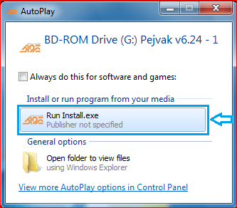 Run Install.exe